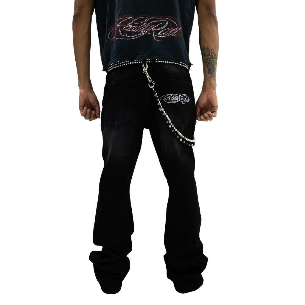 Studded Flare Carpenters (Black)