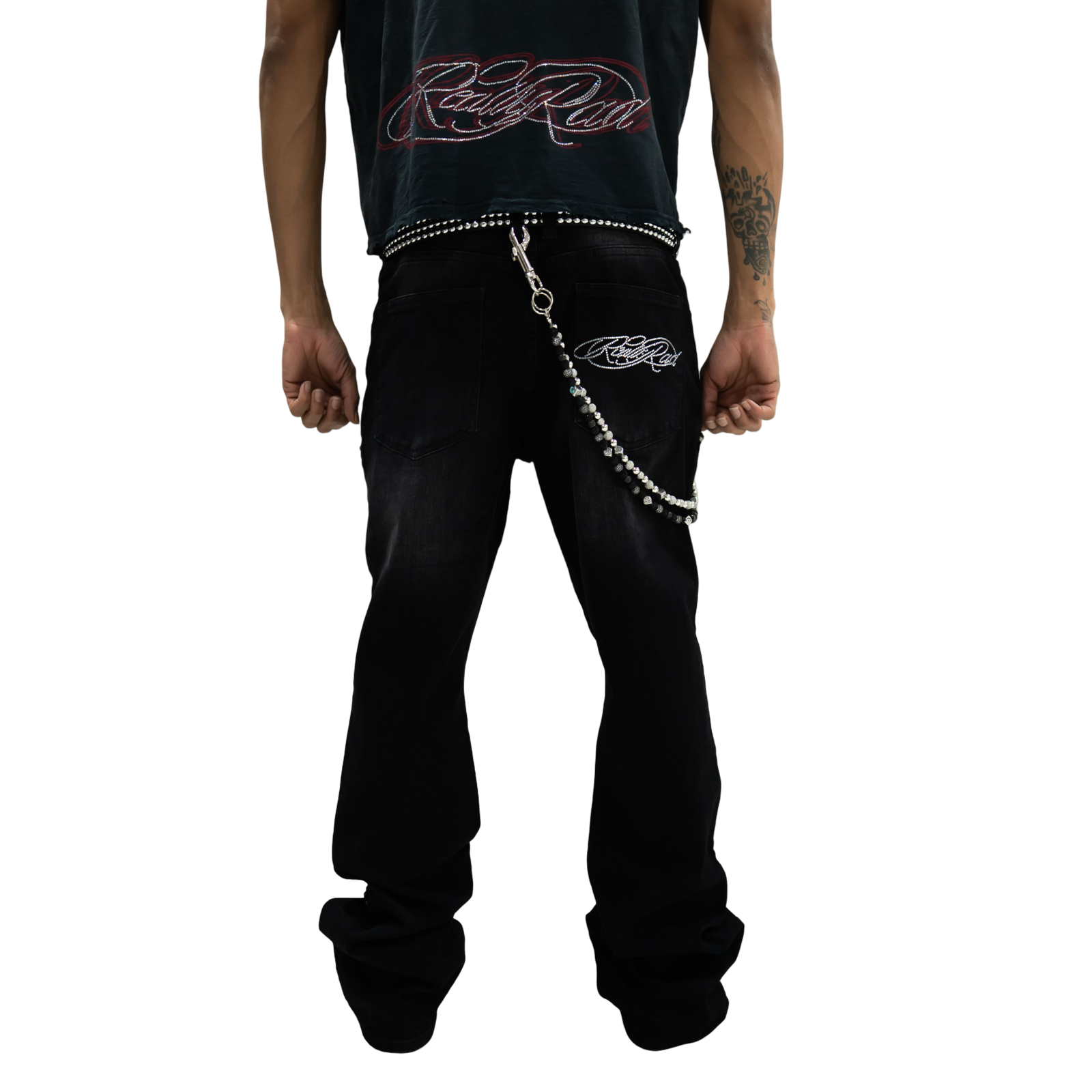 Studded Flare Carpenters (Black)