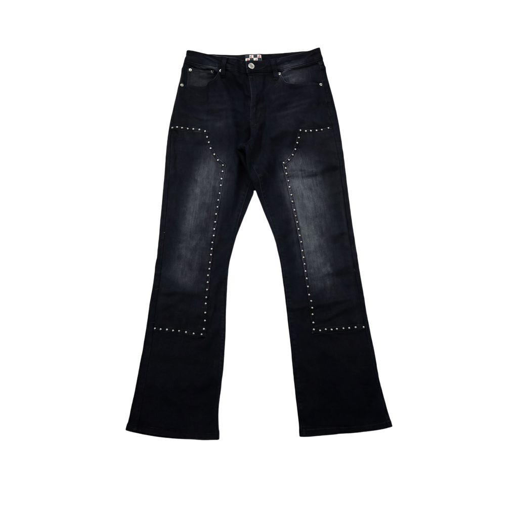 Studded Flare Carpenters (Black)