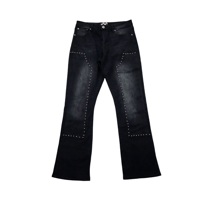 Studded Flare Carpenters (Black)